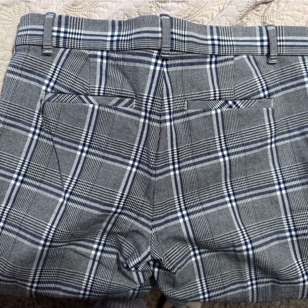 Gap Gray with blue pin stripe Plaid Trousers size 10 T - Picture 5 of 5
